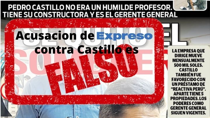 Acusación contra Pedro Castillo