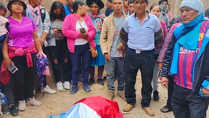 Fallecido en Chinchero - Apurimac. Foto: transmisión Facebook