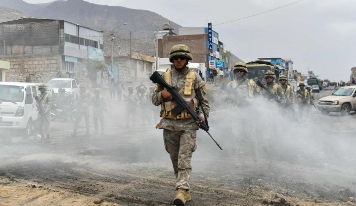 Militares en Arequipa 15/12/2022.