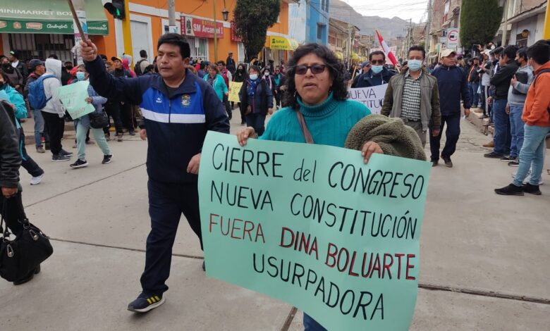 Protestas en Huancavelica. Foto: Huancavelica Noticias