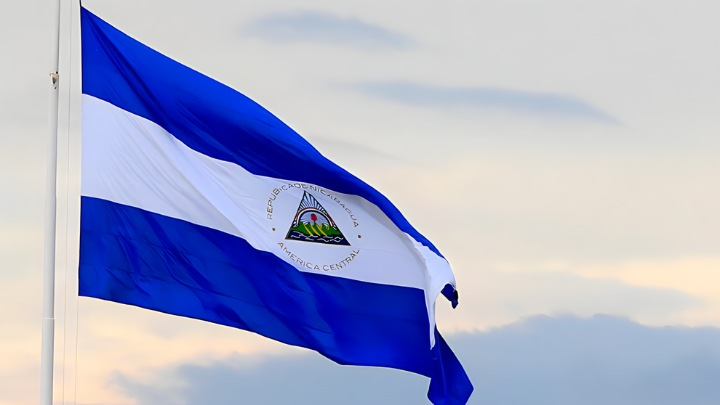 Bandera de Nicaragua.